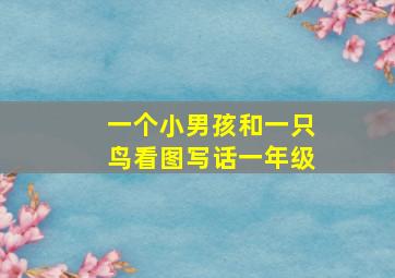 一个小男孩和一只鸟看图写话一年级