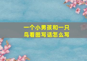 一个小男孩和一只鸟看图写话怎么写