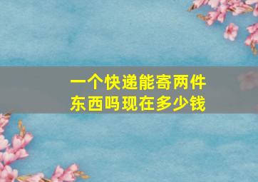 一个快递能寄两件东西吗现在多少钱