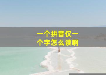 一个拼音仅一个字怎么读啊