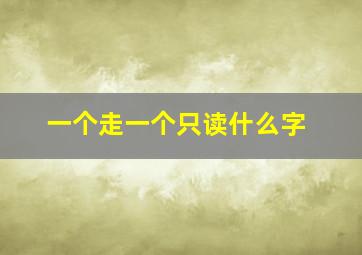 一个走一个只读什么字