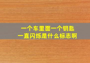 一个车里面一个钥匙一直闪烁是什么标志啊