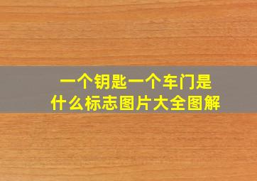 一个钥匙一个车门是什么标志图片大全图解