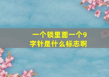 一个锁里面一个9字针是什么标志啊