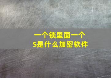 一个锁里面一个S是什么加密软件