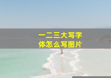 一二三大写字体怎么写图片