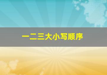 一二三大小写顺序