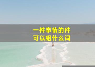 一件事情的件可以组什么词