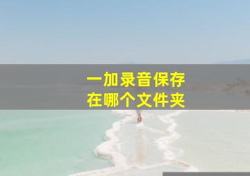 一加录音保存在哪个文件夹