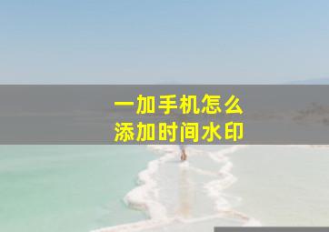 一加手机怎么添加时间水印