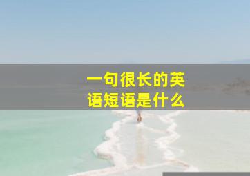 一句很长的英语短语是什么