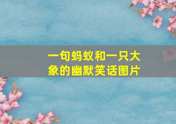 一句蚂蚁和一只大象的幽默笑话图片