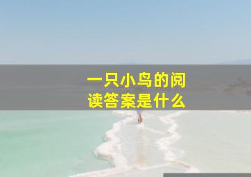 一只小鸟的阅读答案是什么