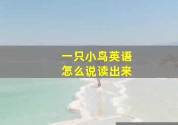 一只小鸟英语怎么说读出来