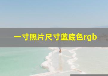 一寸照片尺寸蓝底色rgb