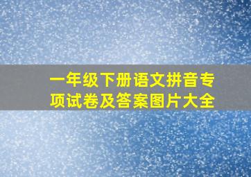 一年级下册语文拼音专项试卷及答案图片大全