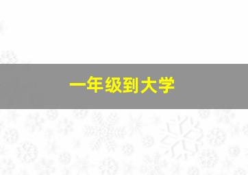 一年级到大学