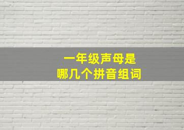 一年级声母是哪几个拼音组词