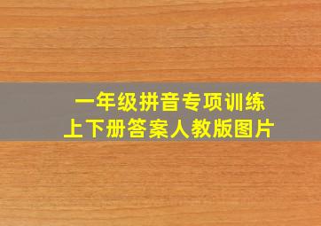 一年级拼音专项训练上下册答案人教版图片