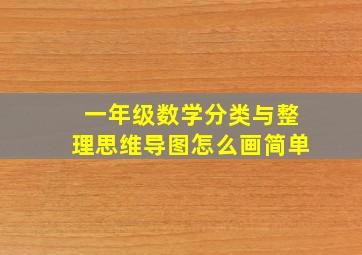 一年级数学分类与整理思维导图怎么画简单