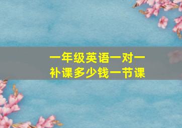 一年级英语一对一补课多少钱一节课