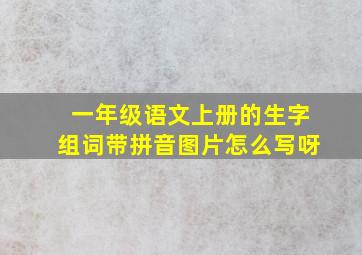 一年级语文上册的生字组词带拼音图片怎么写呀