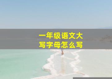 一年级语文大写字母怎么写