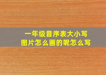 一年级音序表大小写图片怎么画的呢怎么写