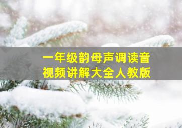 一年级韵母声调读音视频讲解大全人教版