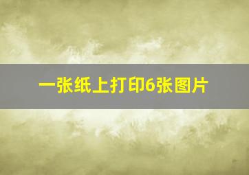 一张纸上打印6张图片