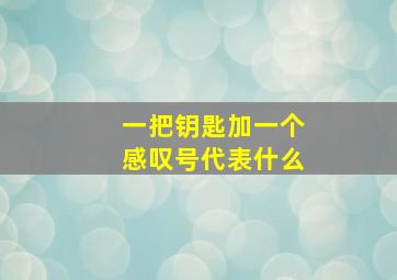 一把钥匙加一个感叹号代表什么