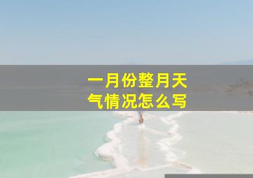 一月份整月天气情况怎么写