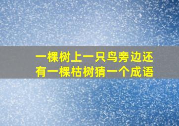 一棵树上一只鸟旁边还有一棵枯树猜一个成语