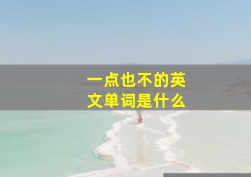 一点也不的英文单词是什么