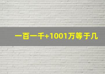 一百一千+1001万等于几