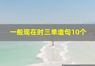 一般现在时三单造句10个