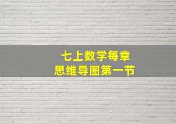 七上数学每章思维导图第一节