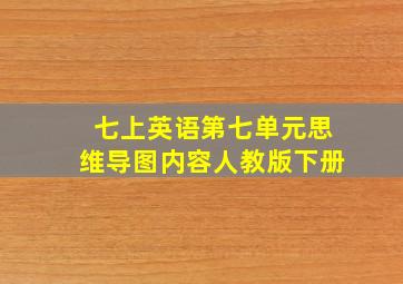 七上英语第七单元思维导图内容人教版下册