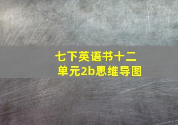 七下英语书十二单元2b思维导图