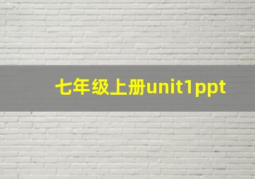 七年级上册unit1ppt