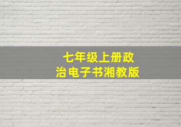 七年级上册政治电子书湘教版