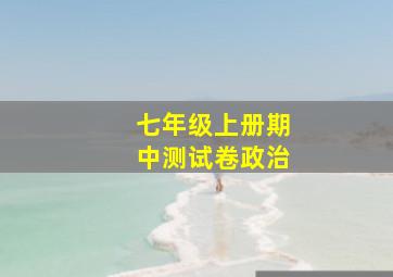 七年级上册期中测试卷政治