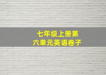 七年级上册第六单元英语卷子