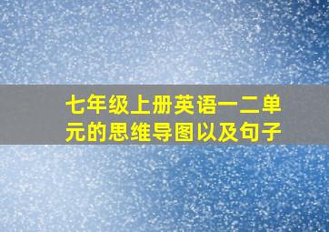 七年级上册英语一二单元的思维导图以及句子