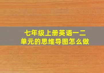 七年级上册英语一二单元的思维导图怎么做