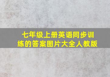 七年级上册英语同步训练的答案图片大全人教版