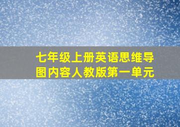 七年级上册英语思维导图内容人教版第一单元