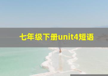 七年级下册unit4短语