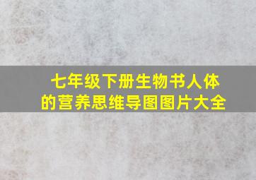 七年级下册生物书人体的营养思维导图图片大全