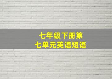 七年级下册第七单元英语短语